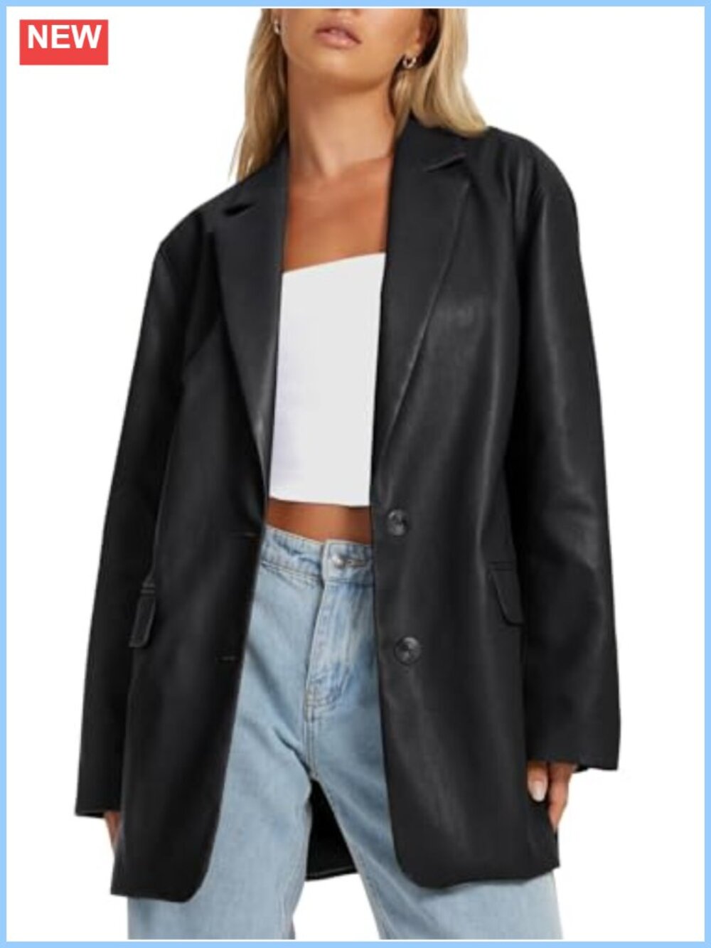 Faux Leather Motorcycle Jacket Oversized Plus Size Moto Bomber Coat Fall Winter